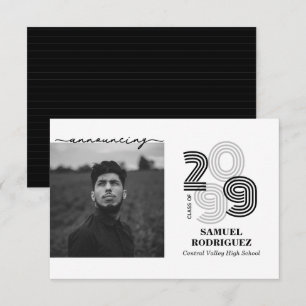 Convites Aula de Números Grandes Retro Preto