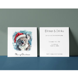Convites Aussie Christmas Cheer, costume de Koala Bear