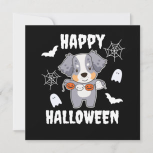 Convites Australian Shepherd Happy Halloween Dog Costume