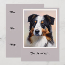 Convites Australian Shepherd Kopf -