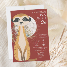 Convites Australiano Safari Wild One First Birth