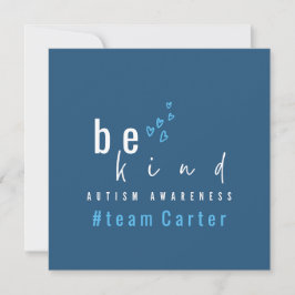 Convites autism awareness be kind blue #team name custom 