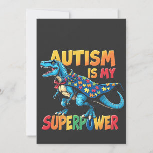 Convites Autismo É Meu Superpoder Dinossauro Autismo Consci