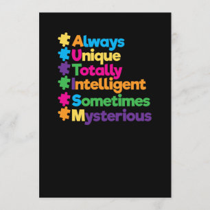 Convites Autismo totalmente inteligente sempre único