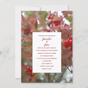Convites Autumn Berries Foto Rustic Fall Deixa Casamento