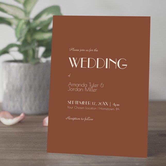 Convites Autumn Boho Deco | Ferrugem Tudo Em Um Casamento (Criador carregado)