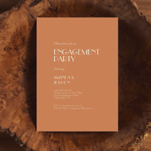 Convites Autumn Boho Deco Festa de noivado Terracotta