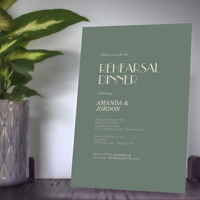 Convites Autumn Boho Deco | Janto de ensaio "Sage Green" (Criador carregado)