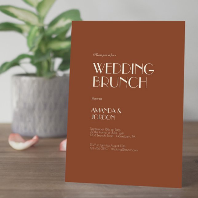 Convites Autumn Boho Deco | Rust Wedch Brunch (Criador carregado)