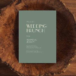 Convites Autumn Boho Deco   Sage Green Wedch Brunch