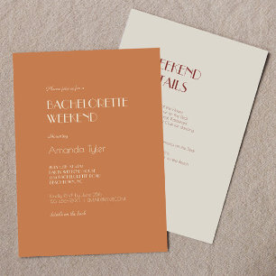 Convites Autumn Boho Deco   Terracotta Bachelorette Weekend