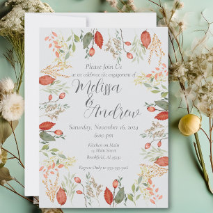 Convites Autumn Botanical Wedding