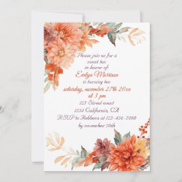 Convites Autumn Cute Gnomo Fall Sai Aniversário