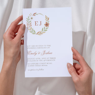 Convites Autumn Deixa Casamento Monograma