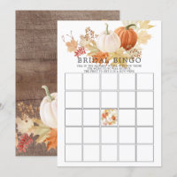 Autumn Deixa Pumpkin BINGO Jogo do Chá de panela