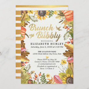 Convites Autumn Deixa Pumpkin Brunbble Chá de panela