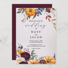Convites Autumn Elegance Wedding Invitation