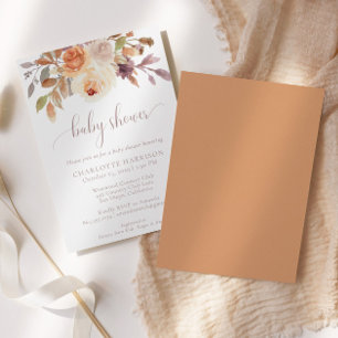 Convites Autumn Fall Botanotta CHÁ DE FRALDAS