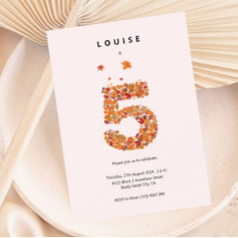 Convites Autumn Fall Floral 5 Aestética de Aniversário