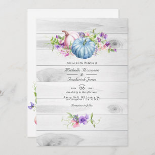 Convites Autumn - Fall Floral Rustic Code RSVP Casamento RS
