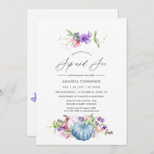 Convites Autumn - Fall Floral Sip and Consulte