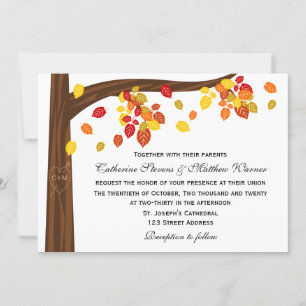 Convites Autumn Falling Deixa Weds