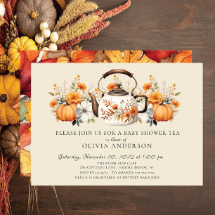 Convites Autumn Floral Bridal Tea Party