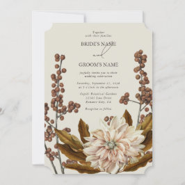 Convites Autumn Floral Terthy Tones Watercolor Casamento ou