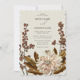 Convites Autumn Floral Terthy Tones Watercolor Casamento ou