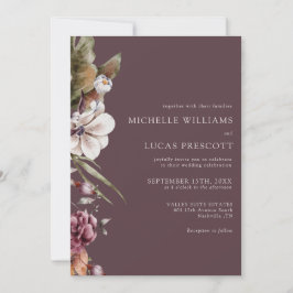 Convites Autumn Floral Wedding