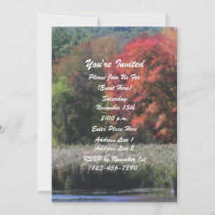 Convites Autumn Foliage Pond Nature Party