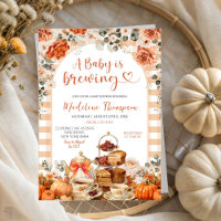 Autumn Gingham Pumpkin Chá de fraldas Tea Party