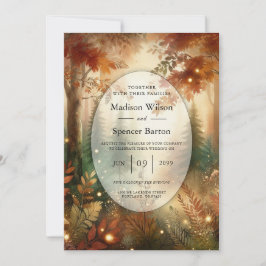Convites Autumn Glow in the Enchanted Forest Wedding