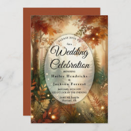 Convites Autumn Glow in the Enchanted Forest Wedding