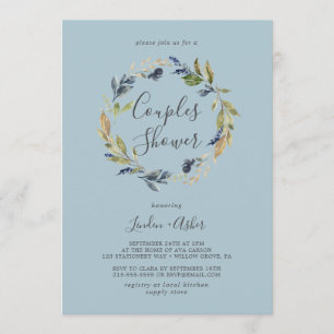 Convites Autumn Greenery Wreath CASAIS CHÁS