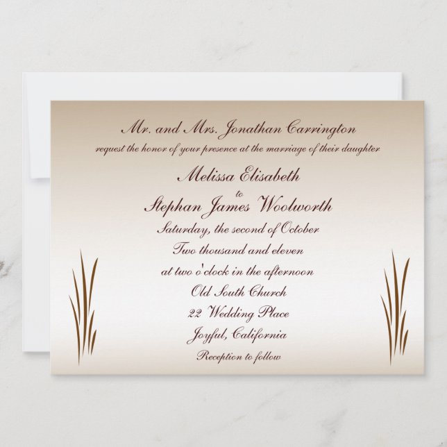Convites Autumn Harvest Wedding (Frente)