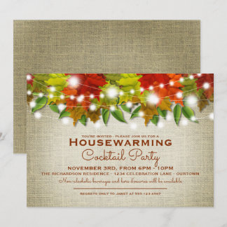 Convites Autumn Housearming Cocktail Party