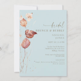 Convites Autumn Icy Blue Bridal Brunch & Bubble