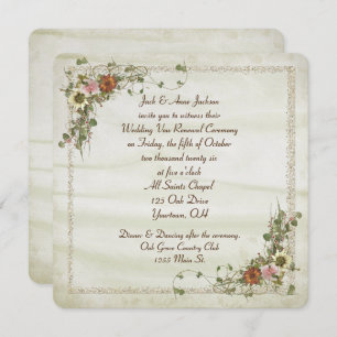 Convites Autumn Ivy Floral para Casamento