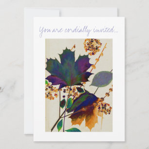 Convites Autumn Leaves em Royal Colors