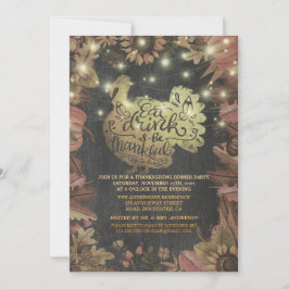 Convites Autumn Maple Dourado Partido Jante de Ação de Graç