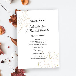 Convites Autumn Oak Deixa Casamento