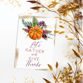 Convites Autumn Pumpkin & Berries "Reunir e Dar Obrigados"