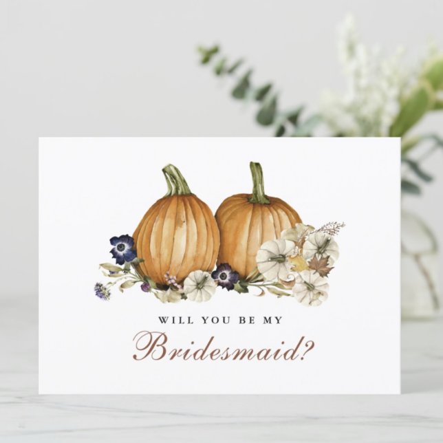 Convites Autumn Pumpkin Casamento Você Será Minha Porta-Pon (Criador carregado)
