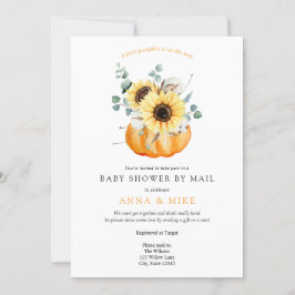 Convites Autumn Pumpkin e Sunflower Chá de fraldas por Mail