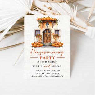 Convites Autumn Pumpkin House Party