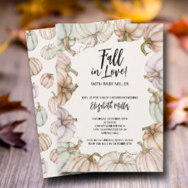 Convites Autumn Pumpkins Gênero Chá de fraldas neutro