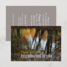 Convites Autumn Refletions Celebration of Life Invitation