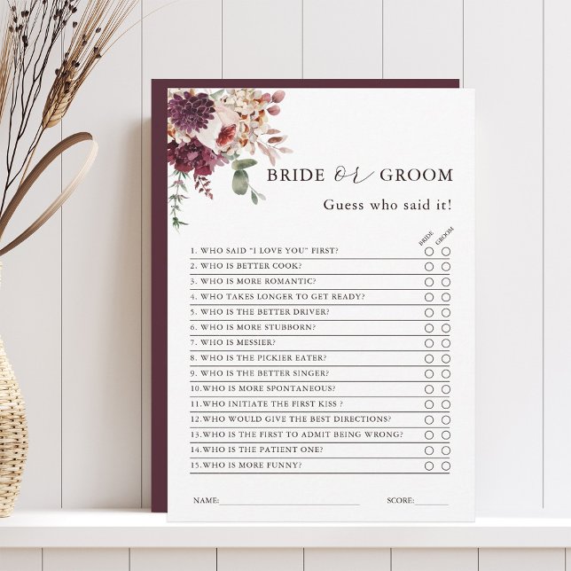 Convites Autumn Romance Bride ou Groom Editable Card (Criador carregado)