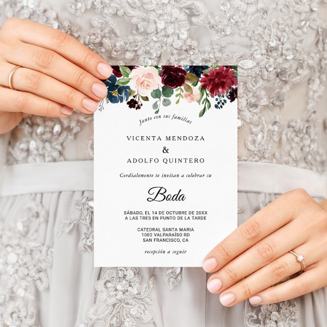 Convites Autumn Rustic Dazzling Burgundy (Criador carregado)